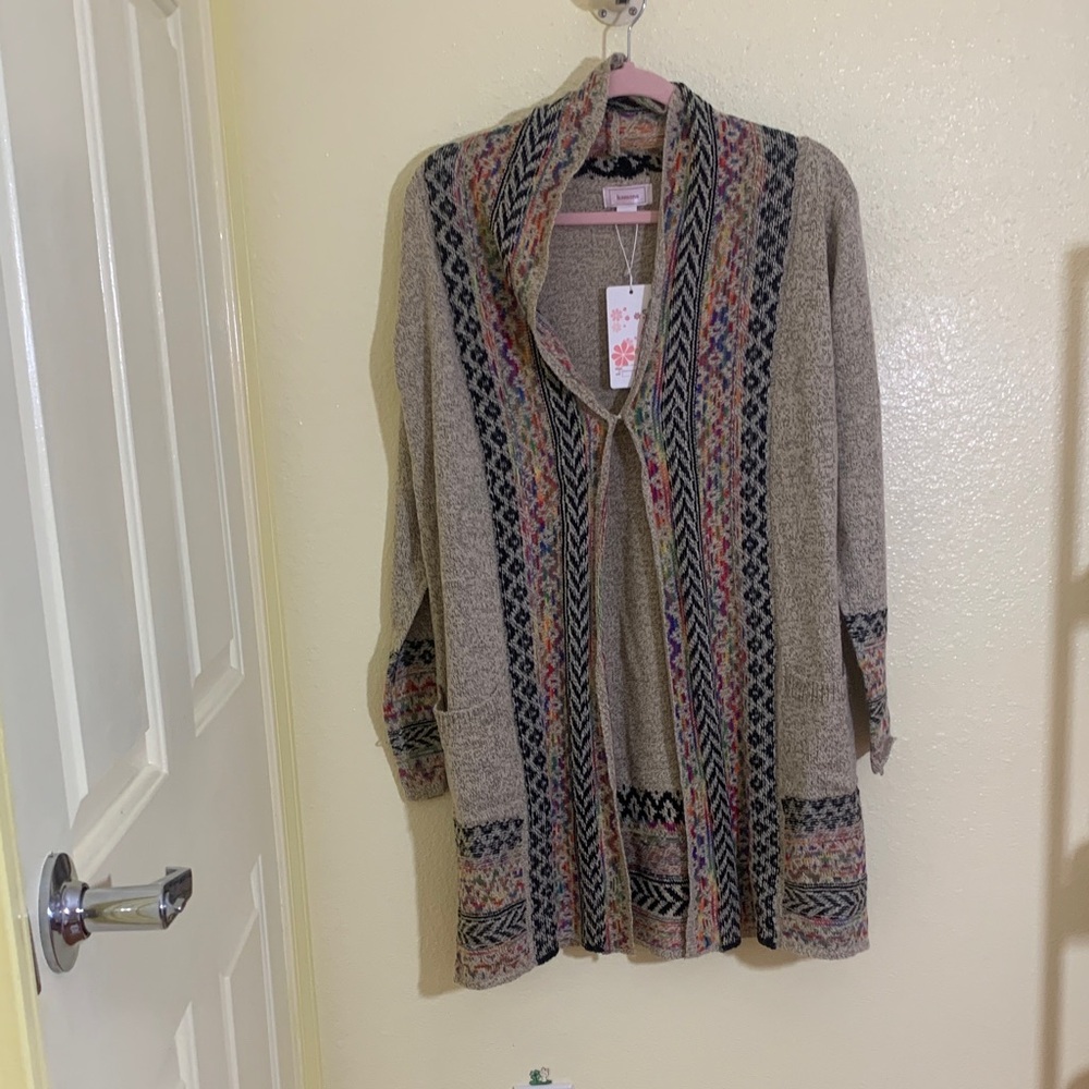 NWT Chic Multicolor Patterned Women's Cardigan NWT - image 1